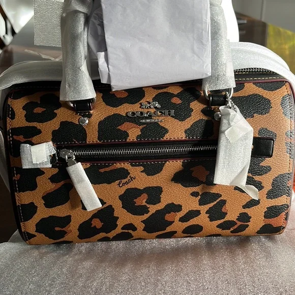 Coach Satchel with Leopard print